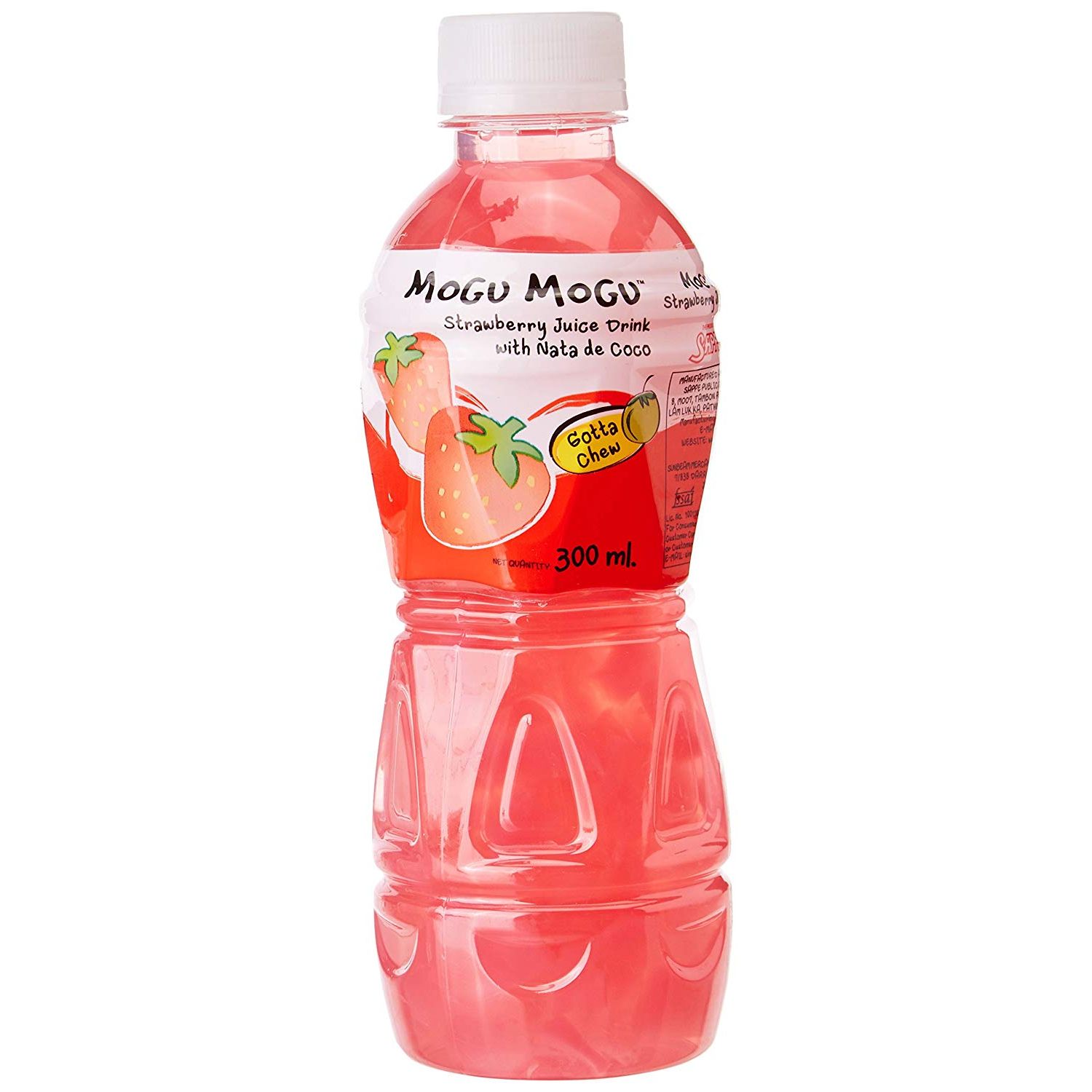 Mogu Mogu Strawberry Juice With Nata De Coco